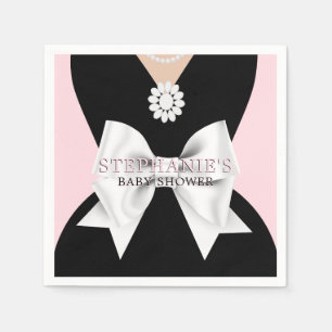 Glam Blush Pink Fancy Theme Baby Shower Napkin