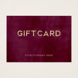 Glam Bourgogne moderne et or   Carte cadeau
