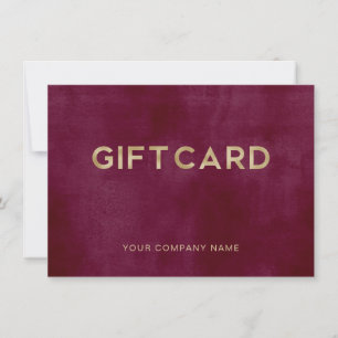 Glam Bourgogne moderne et or Carte cadeau