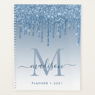 Glam Bright Blue Parties scintillant Drips Girly M