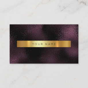 Glam Burgundy Noir Gold Marble Vip Business Card