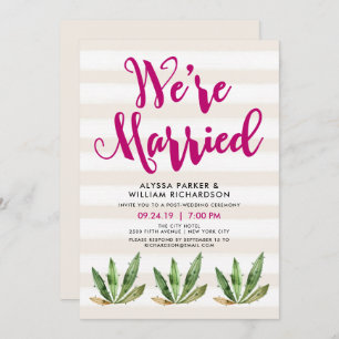 Glam Cactus   We're Married Announcement