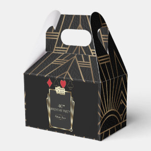 Glam Casino Great 40th Poker Birthday Favor Box