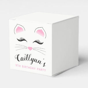 Glam Cat Birthday Party Favor Box