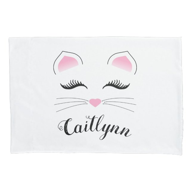 Glam Cat Face Pillowcase (Front)