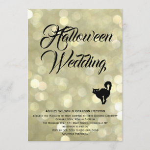 Glam Cat sur la Faire-part de mariage de l'Hallowe