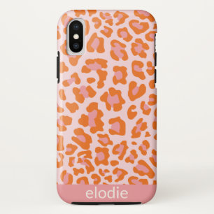 Glam Cheetah Print Pattern in Orange and Pink Case-Mate iPhone Case