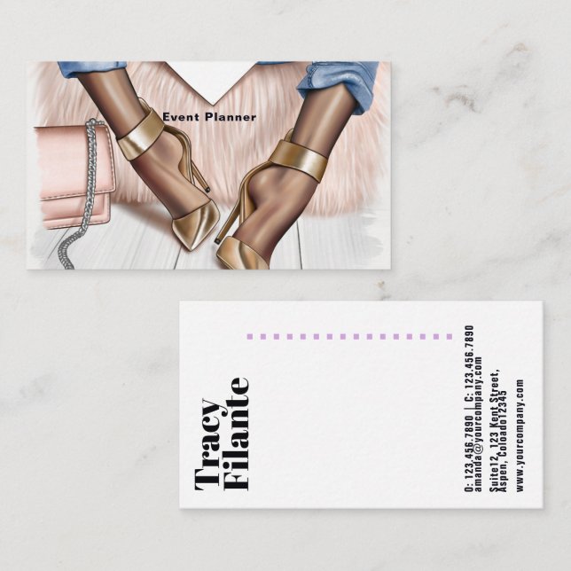 Glam Chic Fashion Business Card (Front/Back)