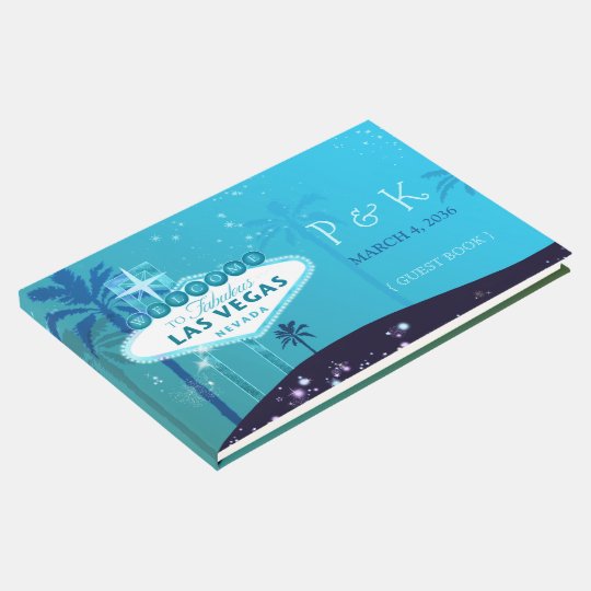 Glam Chic Las Vegas Wedding Monogram Guest Book