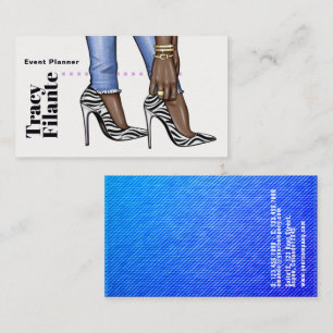 Glam Chic Zebra Fashion Business Card