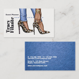 Glam Chic Zebra Fashion Business Card