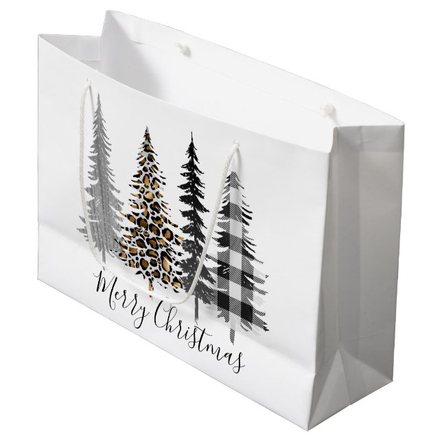 Glam Christmas Large Gift Bag (Front Angled)