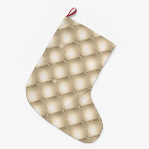 Glam Cream Champagne Diamond Glitz Large Christmas Stocking