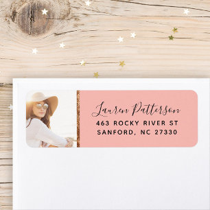Glam Custom Photo Graduation Adresse de retour