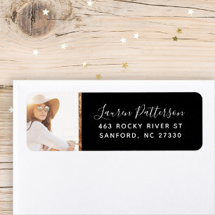 Glam Custom Photo Graduation Return Address