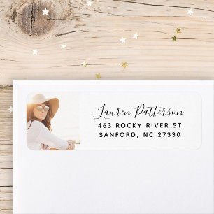 Glam Custom Photo Graduation Return Address