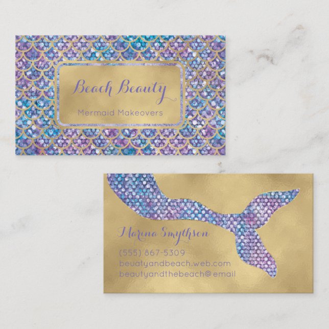 Glam de la série de permules bleues des Cartes de  (Devant / Derrière)