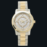 Glam Diamond & Gold Frame 50th Wedding Anniversary Watch<br><div class="desc">Glam sparkling white diamond set in gold swirly frame,  50th wedding anniversary commemorative wall clock.
Customizable text in changeable gold font colour.
Images of diamonds and gold was created with text to image generator.</div>