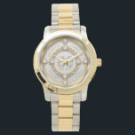 Glam Diamond & Gold Frame 50th Wedding Anniversary Watch<br><div class="desc">Glam sparkling white diamond set in gold swirly frame,  50th wedding anniversary commemorative wall clock.
Customizable text in changeable gold font colour.
Images of diamonds and gold was created with text to image generator.</div>