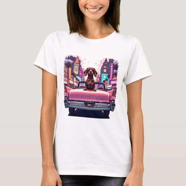 Glam Dog in Vegas Drive T-Shirt (Front)