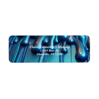 Glam Dripping Blue Glitter Makeup