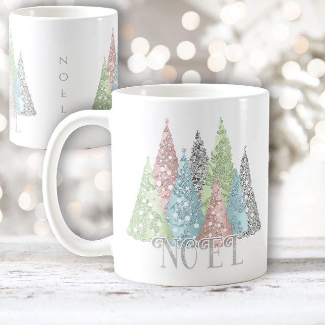 Glam Élégant de l'arbre de Noël Mug Nom personnali (Christmas Tree Elegant Glam Custom Name mug)