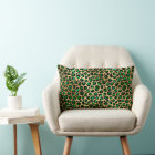 Glam Emerald Green Gold Leopard Spots Pattern