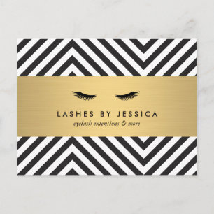 Glam Eyelashes avec carte postale Motif en gras