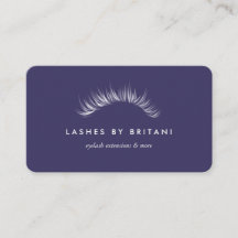 Glam Eyelashes Carte de visite texte blanc