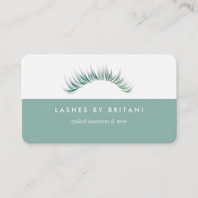 Glam Eyelashes Carte de visite texte blanc (Devant)