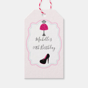 Glam Fashion Diva Birthday Party Guest Favour Gift Tags