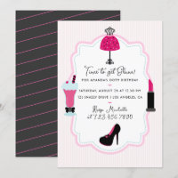 Glam Fashion Diva Birthday Party Invitation