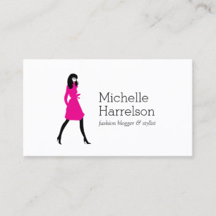 Glam Fashion Girl Style Blogger Business Card