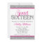 Glam Faux Glitter Silver Hot Pink Sweet 16