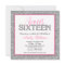 Glam Faux Glitter Silver Pink Sweet 16