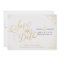 Glam faux gold glitter calligraphy save the date