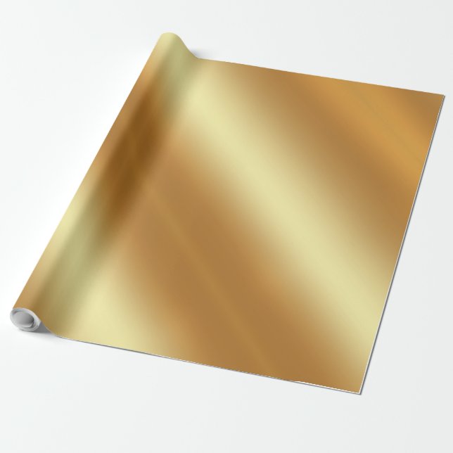 Glam Faux Gold Template Glossy Extra Large Gift Wrapping Paper (Unrolled)