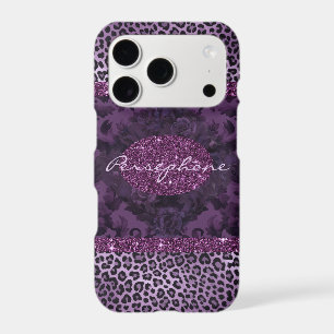 Glam faux sparkle with black and purple