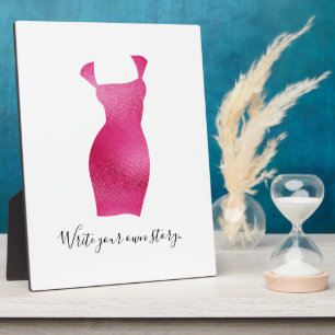 Glam Feminine Silhouette Inspirational Tabletop Plaque