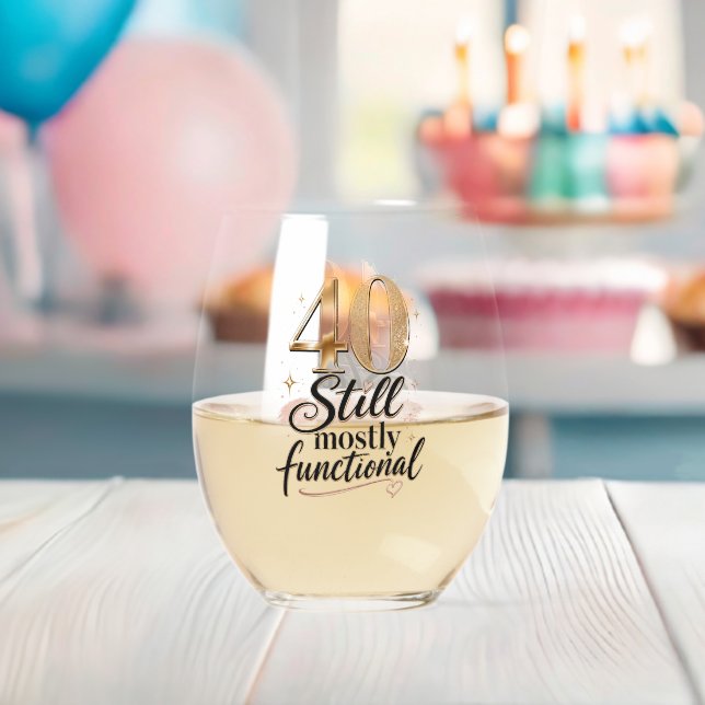 Glam Funny Milestone Birthday Glass (Insitu (Baby Shower))