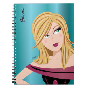 Glam Girl Sassy Attitude Blonde Personalized Notebook