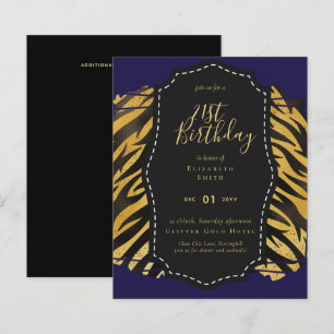 Glam Girly Glitter 21st birthday (or other) Invite