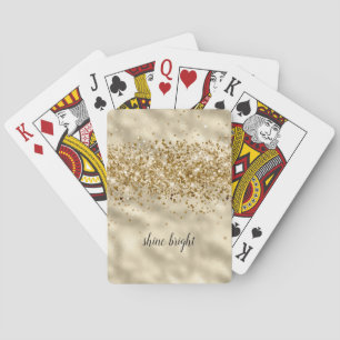 Glam Girly Gold Glitter Sparkle Confetti Playing Cards