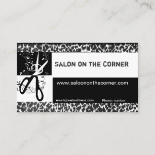 Glam Glamourous Scissor Wild Leopard Print Appointment Card