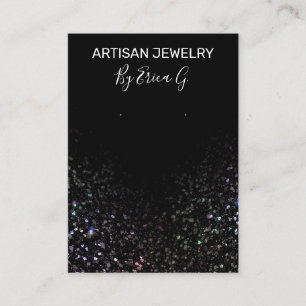 Glam Glitter Black Earring Card