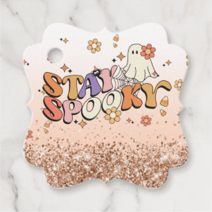 Glam Glitter Girly Halloween Stay Spooky Favour Tags