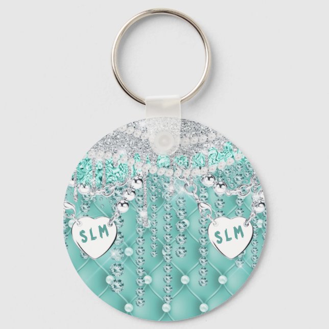 Glam Glitter Girly  Keychain (Front)