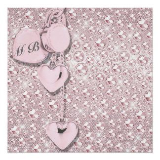 Glam Glitter Girly Pink Poster