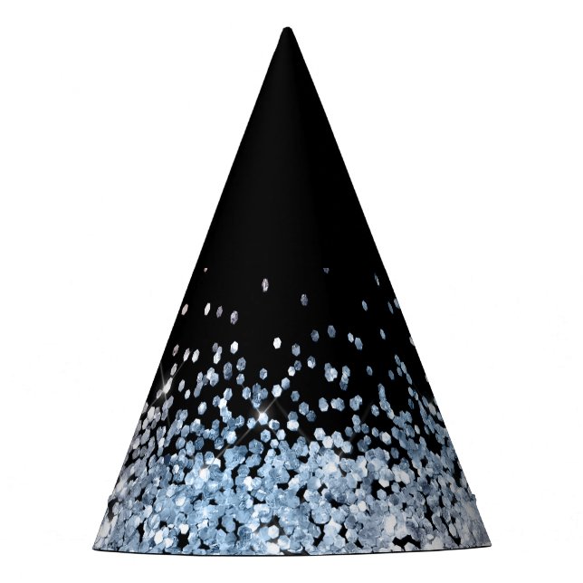 Glam glitter pink and blue Party Hat (Front)