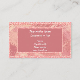 Glam Glitz Hot Pink Artist Brush Glitter Borders Business Card
